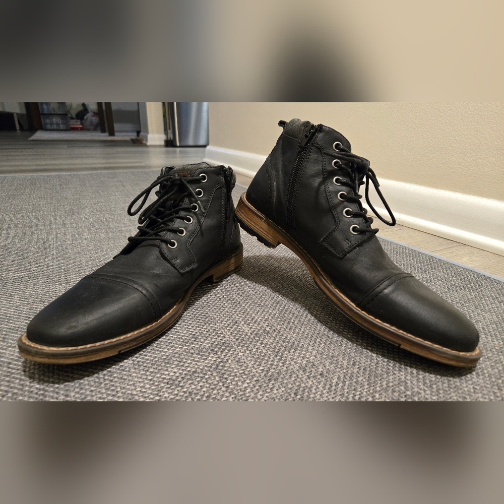 Men's Bullboxer B-52 Black Boots, Size 10